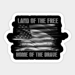 Land Of The Free Home Of The Brave Sticker